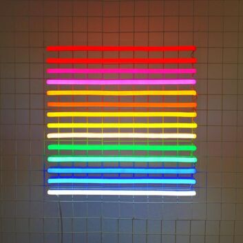 Rainbow Color Bars LED Neon Sign for Kids’ Rooms