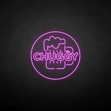 Customize &#39;CHUGGY&#39; neon sign