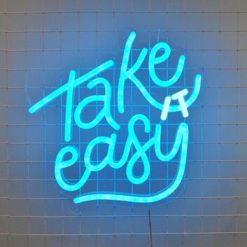 Take It Easy Neon Sign brings a relaxed vibe to any space