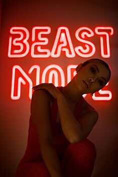 Beast Mode Yellow Outline LED Neon Sign | LianeV Collection