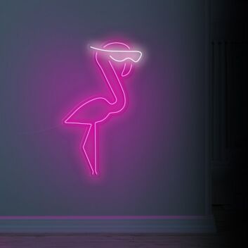 Cool Flamingo Neon Sign adds a tropical vibe to any room