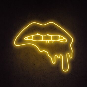 Dripping Lips Neon Sign for bold and edgy spaces