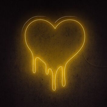 Dripping Love Neon Sign for romantic and artistic settings