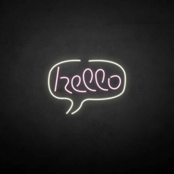 Hello&#39; neon sign