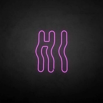 Hello&#39; neon sign