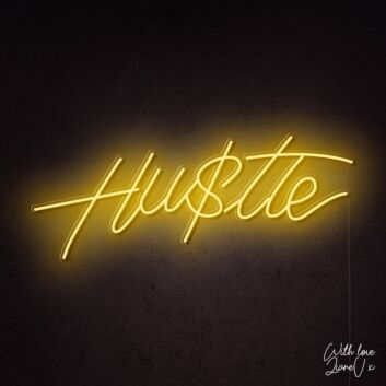 Hustle Lianev Collection Neon Sign perfect for motivational office decor