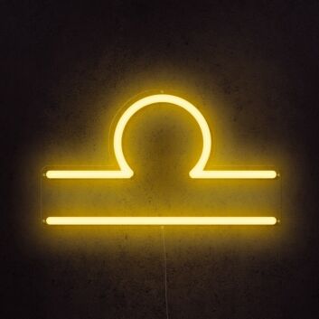 Libra Horoscope Neon Sign for zodiac lovers