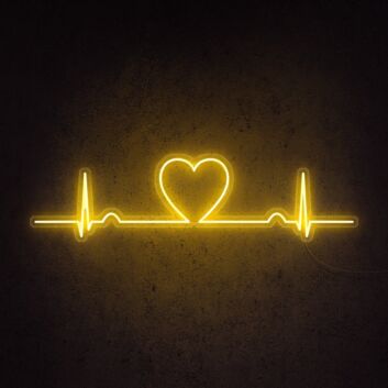 Love Beat Neon Sign for romantic and loving settings