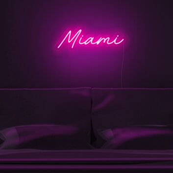Miami Neon Sign adds a tropical vibe to any room