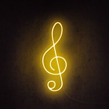 Treble Clef Musical Note Neon Sign perfect for music lovers