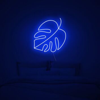 Monstera Leaf Neon Sign adds a tropical touch to any room