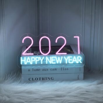 2021 Happy New Year Neon Sign for festive New Year celebrations