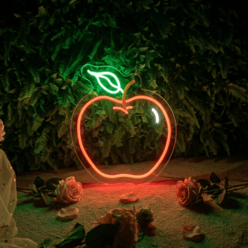 Apple Neon Sign perfect for kitchen or office decor