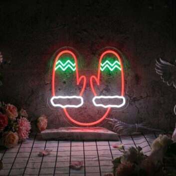 Christmas Mittens Pair LED Neon Sign