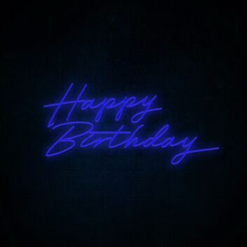 Happy Birthday Neon Sign for celebratory birthday decor