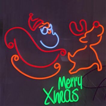 Merry Xmas Neon Sign adds cheer to Christmas decor