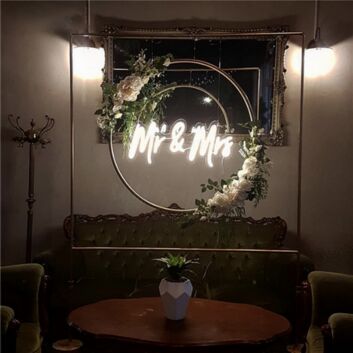 Mr Mrs Neon Sign ideal for wedding celebrations