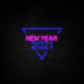 New Year 2021 Neon Sign for New Year festivities
