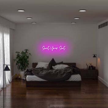 Shoot Your Shot Neon Sign perfect for motivational decor