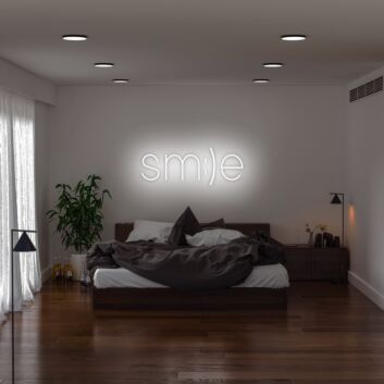 Smile Neon Sign for a cheerful and positive atmosphere