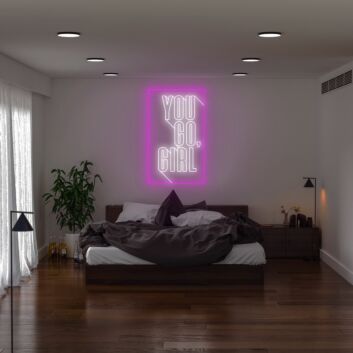 You Go Girl Neon Sign perfect for empowering and motivational decor