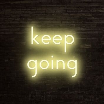 Keep Going Neon Sign perfect for motivational decor