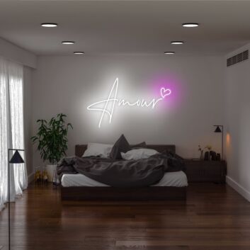 Amour Neon Sign perfect for romantic settings