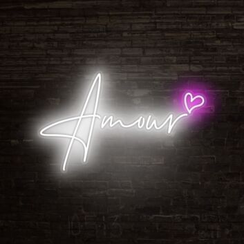 Amour Neon Sign perfect for romantic settings