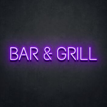Bar Grill Neon Sign ideal for bar and grill establishments