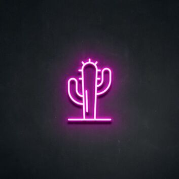 Cactus Neon Sign for Desert Themed Decor