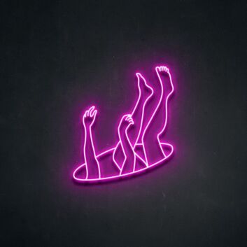 Falling Neon Sign for Dramatic Spaces