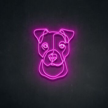 Boxer Dog Head LED Neon Sign
