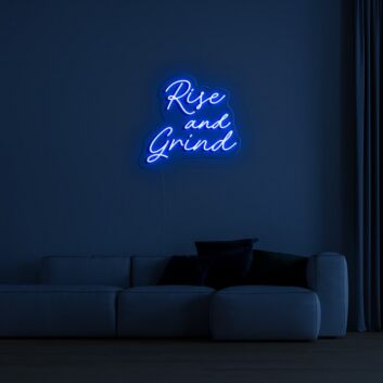 Rise And Grind Neon Sign for Motivational Spaces