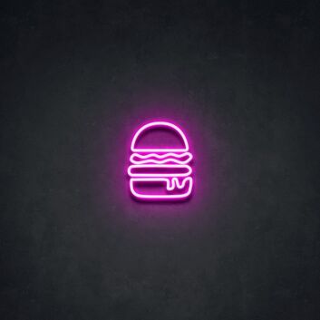 Burger Neon Sign for Restaurants and Diners