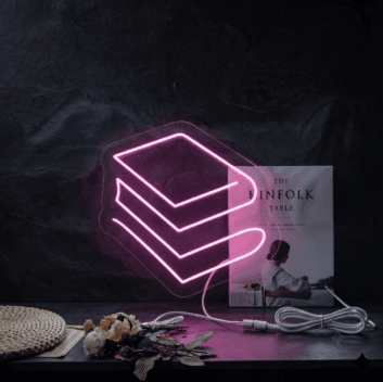 &#39;Book&#39; neon sign