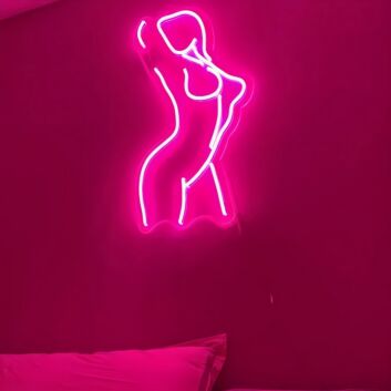 Female Pose Neon Sign for Artistic Decor