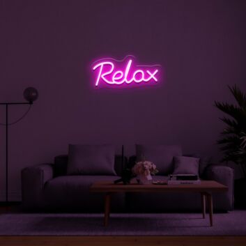 Relax Neon Sign for Calming Spaces
