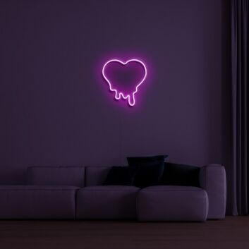 Melting Heart Neon Sign for Unique Love Themed Decor