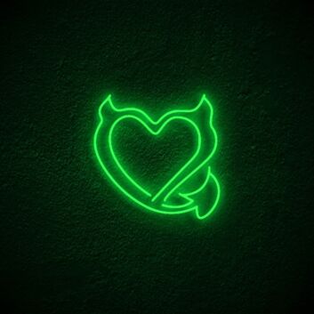 Devil Heart Neon Sign for Bold Decor