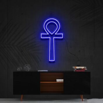 Ankh Neon Sign for Spiritual Decor and Lifestyle Spaces