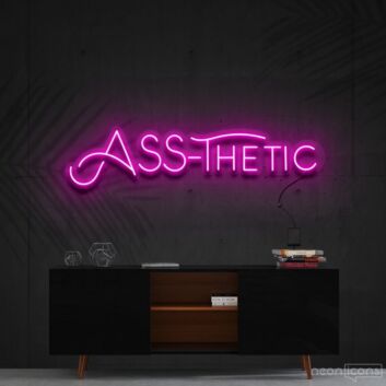 Ass Thetic Neon Sign for Playful Decor