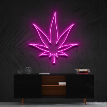 Cannabis Leaf LED Neon Sign