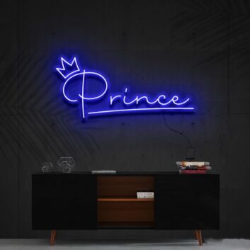 Prince Crown Script LED Neon Sign
