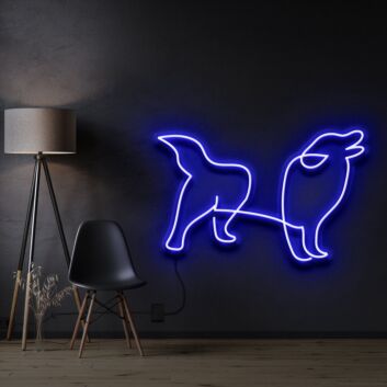 Border Collie Neon Sign for Pet Lovers