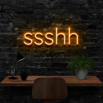 Shush Neon Sign for Playful and Quiet Spaces