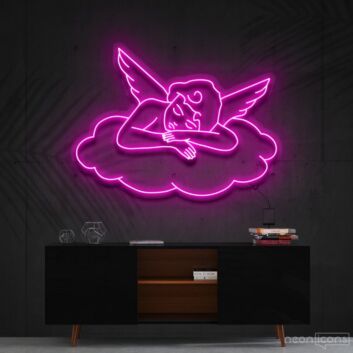 Sleepy Cupid Neon Sign for Romantic and Bedroom Decor