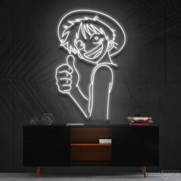 Strawhat Luffy One Piece Neon Sign for Anime Lovers