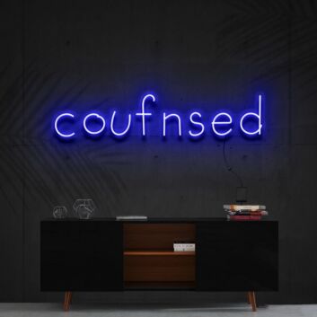 Confused Neon Sign for Playful and Bold Decor