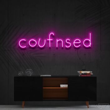 Confused Neon Sign for Playful and Bold Decor