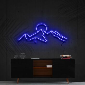 Sun over Mountain Range LED Neon Sign